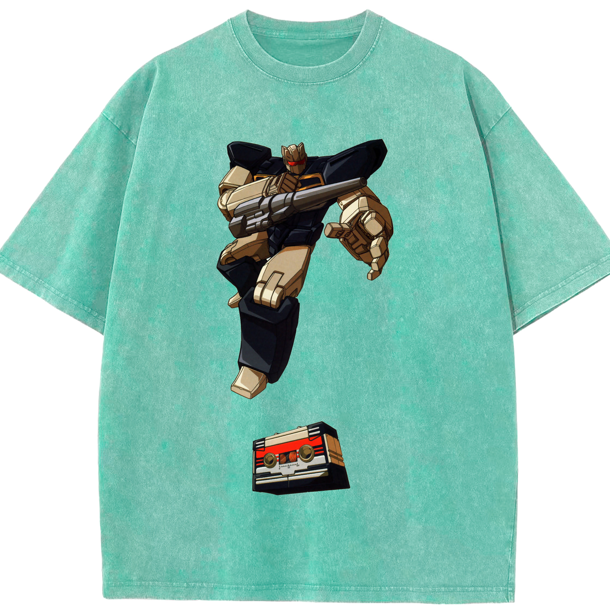 （画像用）  綿100% ヴィンテージ風 半袖Tシャツ（フロントプリント）